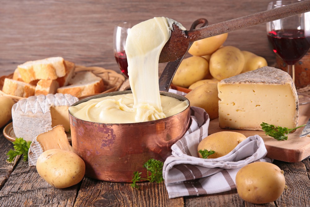 Cheese fondue ingredients